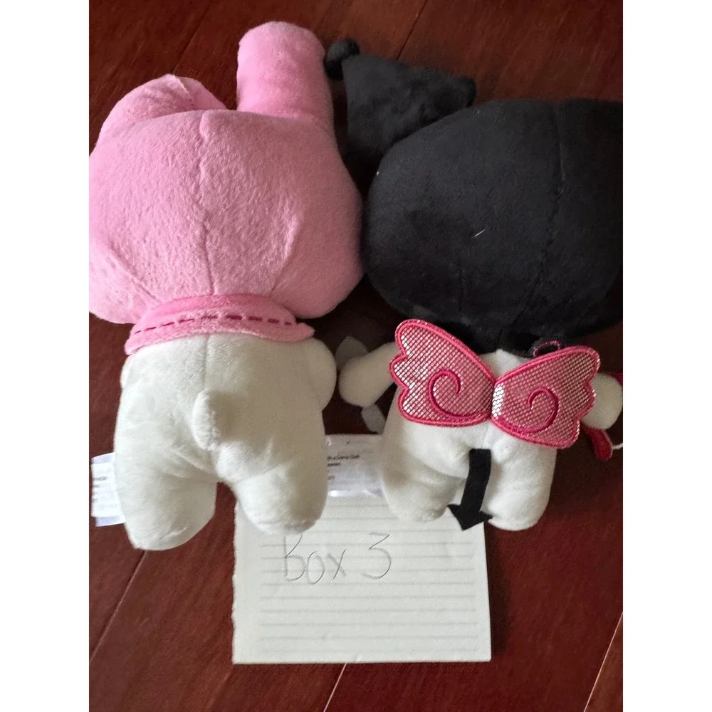 Sanrio My Melody Kuromi Plush Set Strawberry Heart Devil Wings 9-10 Inch Mascot